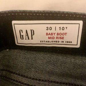GAP Baby Boot Mid Rise Jeans Blue Size 30 Tall